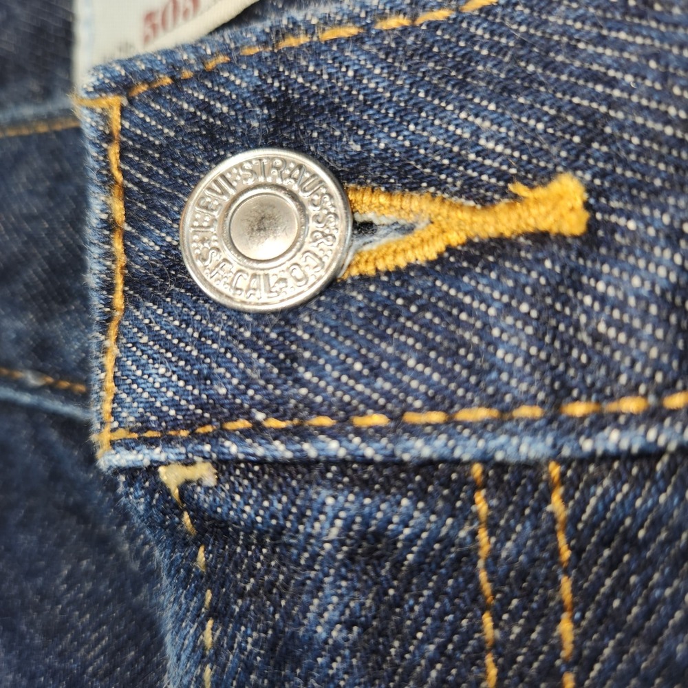 Vintage Levi's 505 Regular‎ Fit Jeans Men's W40 L30 Dark Wash Denim Pants - Picture 6 of 12